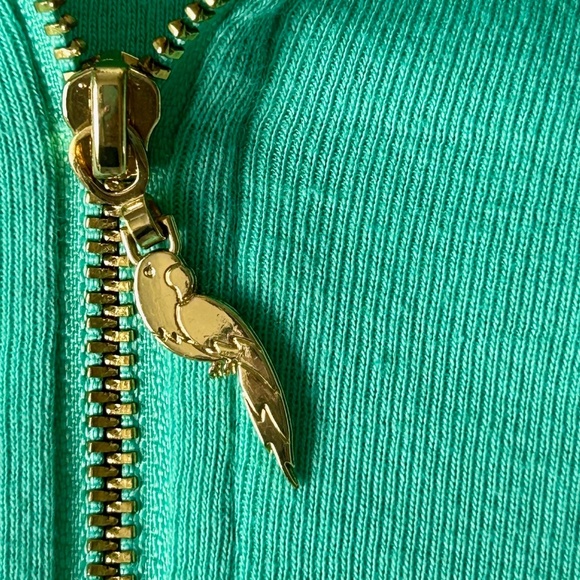 Capagallo golf shirt quarter zip turquoise size M short sleeve polo t-shirt - Picture 4 of 9